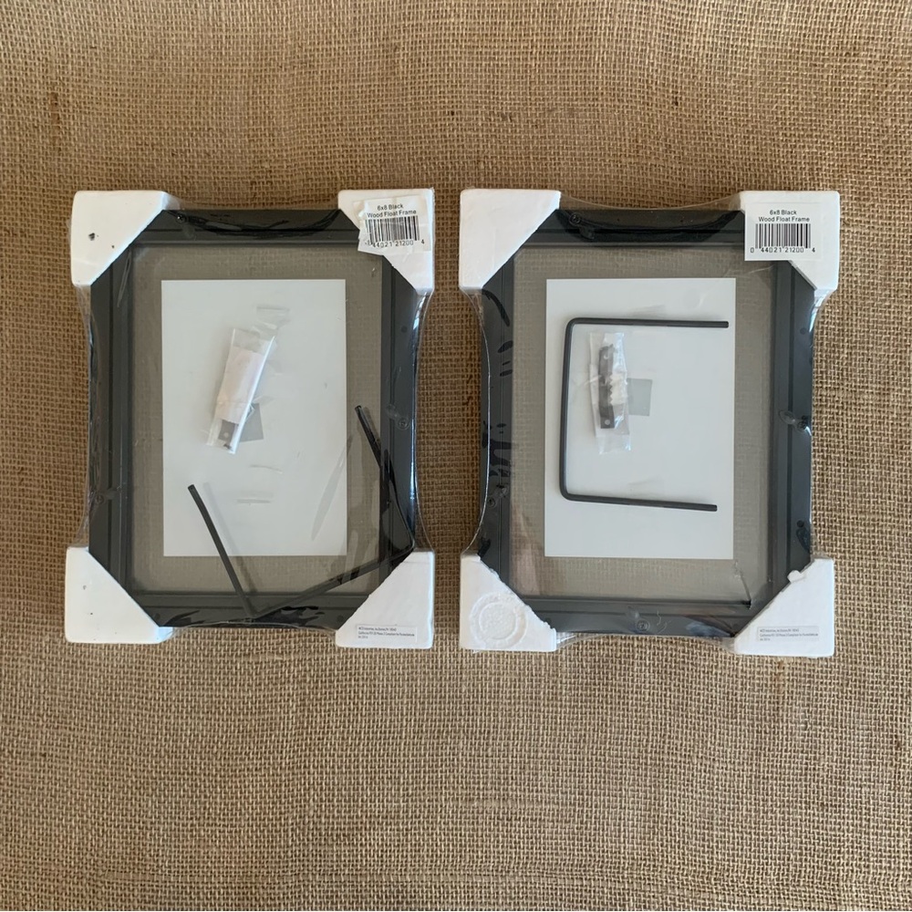 4 NWT Black Wood Floating Frames 6” x 8” for 5”x7” Pics or Smaller - Picture 3 of 10